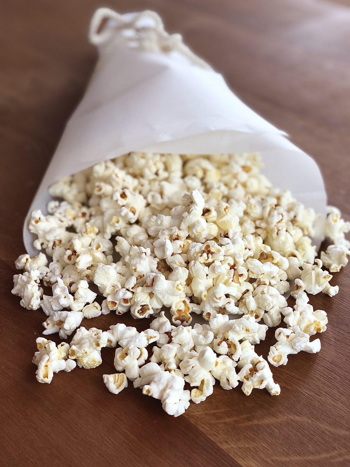 Salted Truffle Popcorn with wine