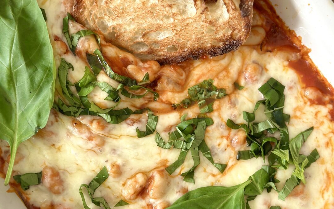 Easy Cheesy Beans on Toasted Garlic Bread