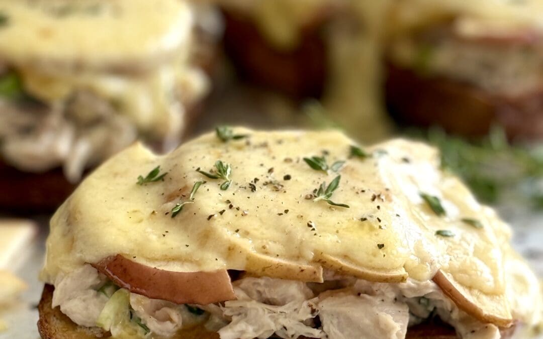 Chicken and Apple Melt Sandwiches with Smoked Cheddar