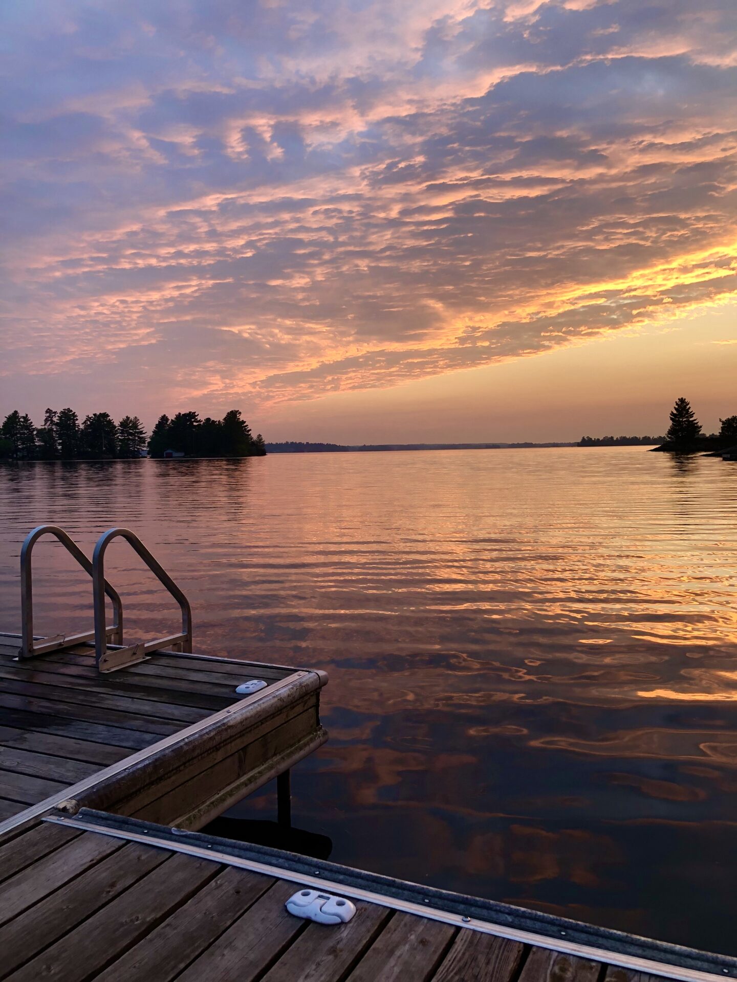 Sunset from the swim dock