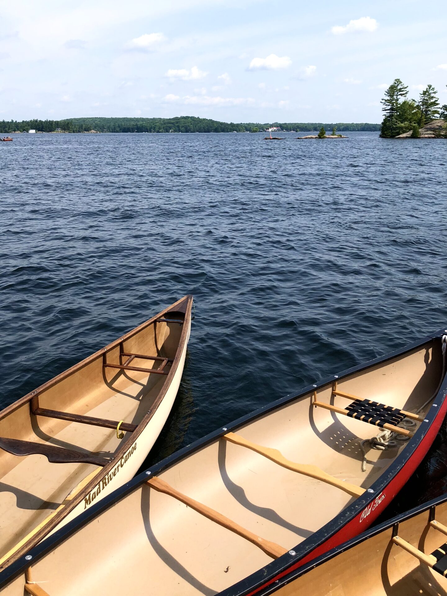 Canoes on a Canadian Lake