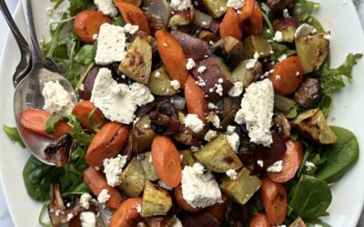 Warm Roasted Vegetable Salad with Boursin