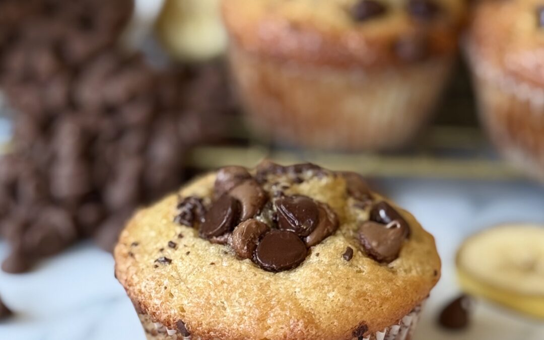 Sour Cream Banana Chocolate Chip Muffins